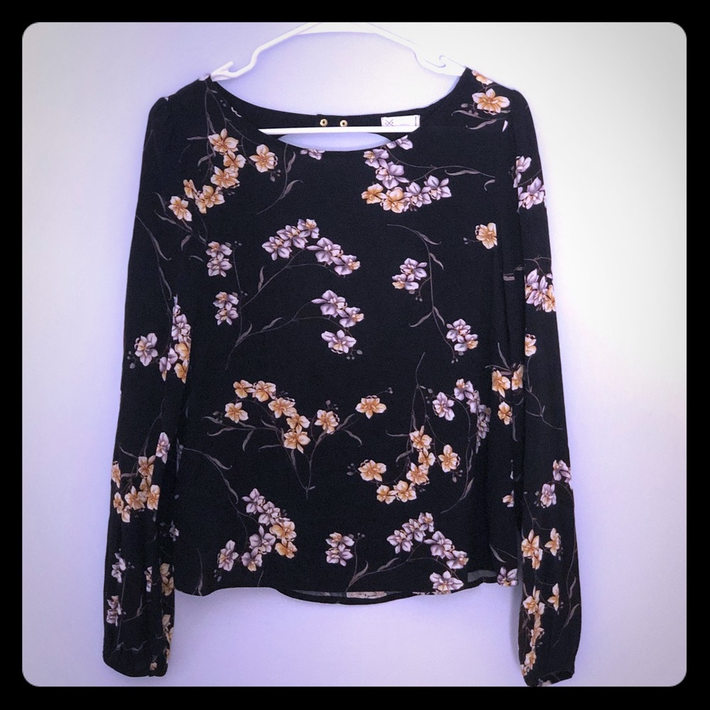Floral Backless Blouse